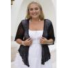 imageBack From Bali Womens Plus Size Shrug Short Sleeve Sheer Cardigan Lightweight Knit Bolero Arm Cover 2x 3x 4xMocca