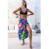 imageBack From Bali Womens Print Sarong Swimsuit Beach Cover Up Wrap Skirt PareoBurst Red