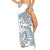 imageBack From Bali Womens Sarong Wrap Beach Swimsuit Cover Up  Butterfly with Coconut ClipGrey