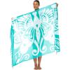 imageBack From Bali Womens Sarong Wrap Beach Swimsuit Cover Up  Butterfly with Coconut ClipTosca Green
