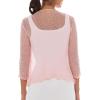 imageBack From Bali Womens Sheer Shrug Cardigan Lightweight KnitBallet Pink