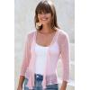 imageBack From Bali Womens Sheer Shrug Cardigan Lightweight KnitBallet Pink