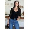 imageBack From Bali Womens Sheer Shrug Cardigan Lightweight KnitBlack