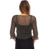 imageBack From Bali Womens Sheer Shrug Cardigan Lightweight KnitBlack Gold