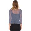 imageBack From Bali Womens Sheer Shrug Cardigan Lightweight KnitChina Blue