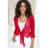 imageBack From Bali Womens Sheer Shrug Cardigan Lightweight KnitCoral