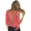 imageBack From Bali Womens Sheer Shrug Cardigan Lightweight KnitCoral