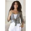 imageBack From Bali Womens Sheer Shrug Cardigan Lightweight KnitGrey Blue