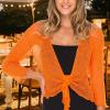 imageBack From Bali Womens Sheer Shrug Cardigan Lightweight KnitHappy Orange