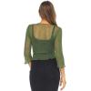 imageBack From Bali Womens Sheer Shrug Cardigan Lightweight KnitHunter Green