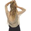 imageBack From Bali Womens Sheer Shrug Cardigan Lightweight KnitMocca