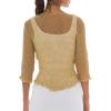 imageBack From Bali Womens Sheer Shrug Cardigan Lightweight KnitNatural Gold