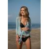 imageBack From Bali Womens Sheer Shrug Cardigan Lightweight KnitPowder Blue