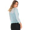 imageBack From Bali Womens Sheer Shrug Cardigan Lightweight KnitPowder Blue