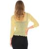 imageBack From Bali Womens Sheer Shrug Cardigan Lightweight KnitSweet Yellow