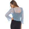 imageBack From Bali Womens Sheer Shrug Cardigan Lightweight KnitWedgewood Blue