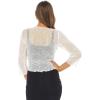imageBack From Bali Womens Sheer Shrug Cardigan Lightweight KnitWhite