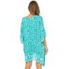 imageBack From Bali Womens Short Beach Swimsuit Cover Up Caftan Pullover Floral Poncho for Bathing SuitTosca Green