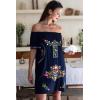 imageBack From Bali Womens Short Dress Off Shoulder Embroidery Tunic Mexican StyleRed