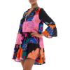 imageBack From Bali Womens Short Sundress Flowy Boho Beach Dress with Embroidered V Neck Casual Sexy Summer Party DressFlower Black