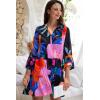 imageBack From Bali Womens Short Sundress Flowy Boho Beach Dress with Embroidered V Neck Casual Sexy Summer Party DressFlower Black