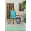 imageBack From Bali Womens Short Sundress Flowy Boho Beach Dress with Embroidered V Neck Casual Sexy Summer Party DressTurquoise