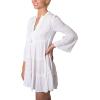 imageBack From Bali Womens Summer Dress Boho Loose Flowy Tunic Top Casual Short Cute Embroidered Beach Shift DressWhite Eyelet