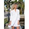 imageBack From Bali Womens Summer Dress Boho Loose Flowy Tunic Top Casual Short Cute Embroidered Beach Shift DressWhite Eyelet