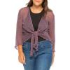 imageBack From Bali Womens Plus Size Shrug Bolero Sheer Cardigan Arm Cover 2X 3X 4X LightweightMauve