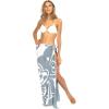 imageBack From Bali Womens Sarong Wrap Beach Swimsuit Cover Up  Butterfly with Coconut ClipGrey