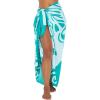 imageBack From Bali Womens Sarong Wrap Beach Swimsuit Cover Up  Butterfly with Coconut ClipTosca Green