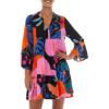 imageBack From Bali Womens Short Sundress Flowy Boho Beach Dress with Embroidered V Neck Casual Sexy Summer Party DressFlower Black