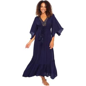 imageBack From Bali Womens Casual Boho Dress Long Maxi Flowy Dresses with Deep V Neck Summer SundressNavy