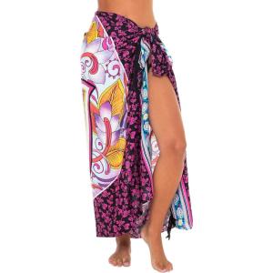 imageBack From Bali Womens Evil Eye Sarong Swimsuit Cover Up Greek Island Third Eye Pareo Wrap SkirtPink Eye Circle