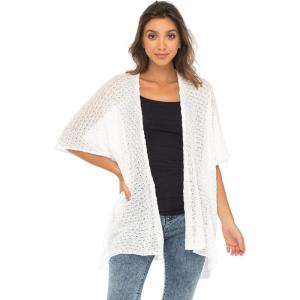 imageBack From Bali Womens Long Shrug Cotton Cardigan Sweater Open Front Short Sleeve for Dresses PantsWhite