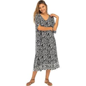 imageBack From Bali Womens Loose Maxi Long Beach Dress Cover Up Caftan FloralBlack