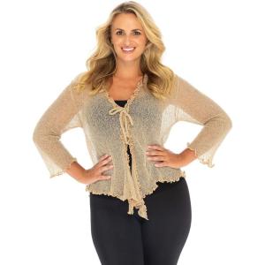 imageBack From Bali Womens Plus Size Sheer Ruffle Shrug Lightweight Bolero Cardigan Arm Cover 2X 3X 4XMocca Brown