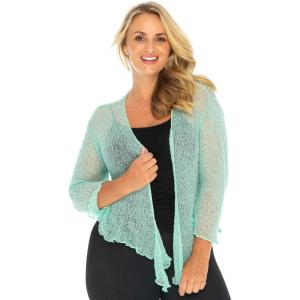 imageBack From Bali Womens Plus Size Shrug Bolero Sheer Cardigan Arm Cover 2X 3X 4X LightweightAqua