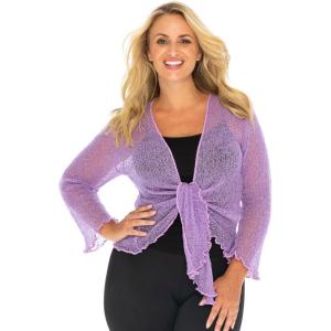 imageBack From Bali Womens Plus Size Shrug Bolero Sheer Cardigan Arm Cover 2X 3X 4X LightweightLavender