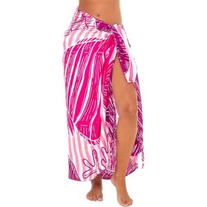 imageBack From Bali Womens Print Sarong Swimsuit Beach Cover Up Wrap Skirt PareoOcean Pink