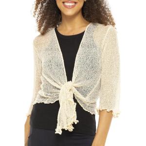 imageBack From Bali Womens Sheer Shrug Cardigan Lightweight KnitFrappe