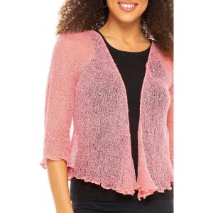imageBack From Bali Womens Sheer Shrug Cardigan Lightweight KnitPink