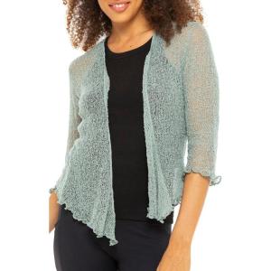 imageBack From Bali Womens Sheer Shrug Cardigan Lightweight KnitSage