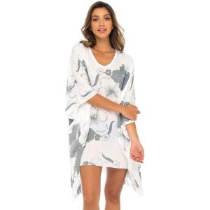 imageBack From Bali Womens Swimwear Cover Up Floral Beach Dress for Bikini Swimsuit with SequinsGrey