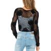 imageBack From Bali Womens 100 Cotton Crochet TieFront Artisan Shrug Sweater Cropped Lightweight Flower Knit BoleroBlack