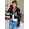 imageBack From Bali Womens 100 Cotton Crochet TieFront Artisan Shrug Sweater Cropped Lightweight Flower Knit BoleroNatural Cream