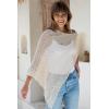imageBack From Bali Womens 100 Cotton Knit Poncho Sweater Lightweight Artisan Summer Shrug ShawlBlack