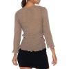 imageBack From Bali Womens 100 Cotton Shrug Tie Front Cardigan Lightweight Soft Knit 34 Sleeve Open Front SweaterBeige