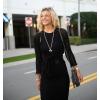 imageBack From Bali Womens 100 Cotton Shrug Tie Front Cardigan Lightweight Soft Knit 34 Sleeve Open Front SweaterBlack