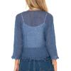 imageBack From Bali Womens 100 Cotton Shrug Tie Front Cardigan Lightweight Soft Knit 34 Sleeve Open Front SweaterBluejean